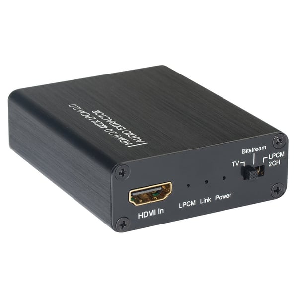 Techly IDATA HDMI-EA4K ljudomvandlare Svart