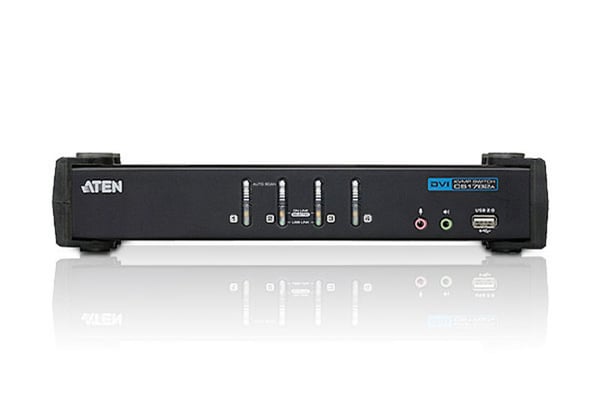 ATEN USB DVI/Audio KVMP™-switch med 4 portar
