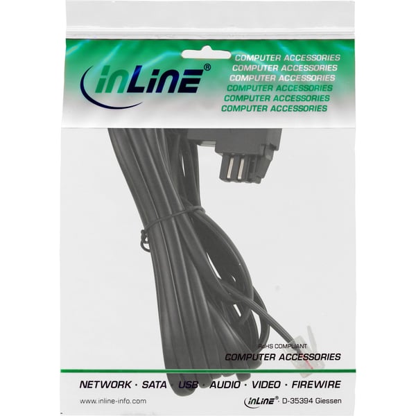 InLine 18819B telefonkabel 6 m Sort