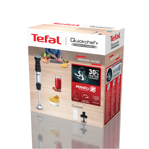 Tefal Quickchef+ HB672830 mixer Stavmixer 1000 W Svart, Rostfritt stål