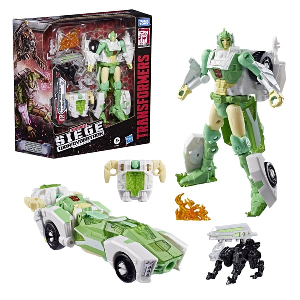 Transformers War for Cybertron Siege Deluxe Class Autobot Greenlight och Dazzlestrike