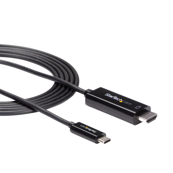 StarTech.com 2 m USB-C till HDMI-kabel - 4K vid 60Hz - Svart