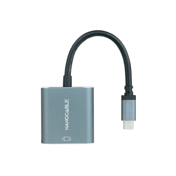 Nanocable 10.16.4103-G videokabel adapter 0,15 m USB Type-C DVI-D Grå