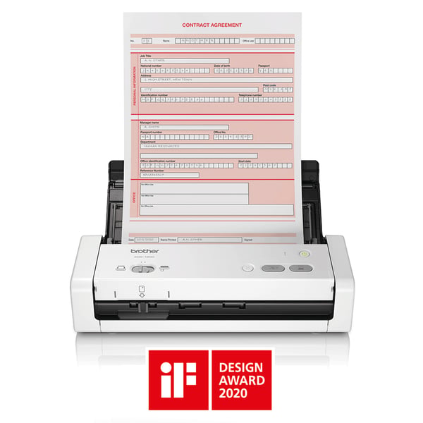 Brother ADS-1200 skannrar ADF-skanner 600 x 600 DPI A4 Svart, Vit