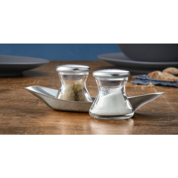 WMF 3201000954 krydderishaker Rustfrit stål, Transparent Salt & peber shakersæt