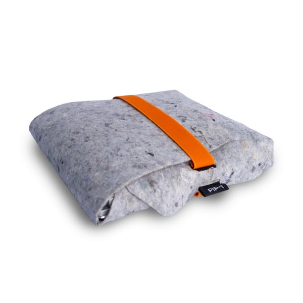 R-Go Tools R-Go Pouch vilten etui voor Split toetsenbord, tasje gemaakt van gerecycled textiel, sociaal product, grijs