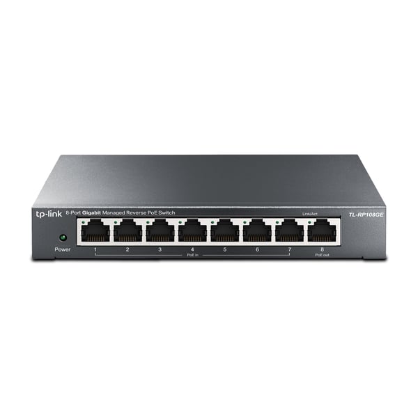 TP-Link Omada TL-RP108GE verkkokytkin Hallittu L2 Gigabit Ethernet (10/100/1000) Power over Ethernet -tuki Musta