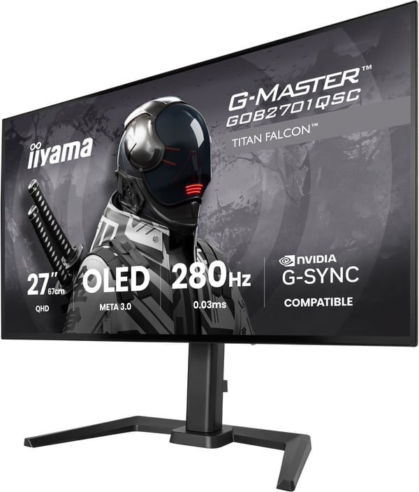 iiyama G-MASTER GOB2701QSC-B1 computerskærm 68,6 cm (27") 2560 x 1440 pixel 2K Ultra HD OLED Sort
