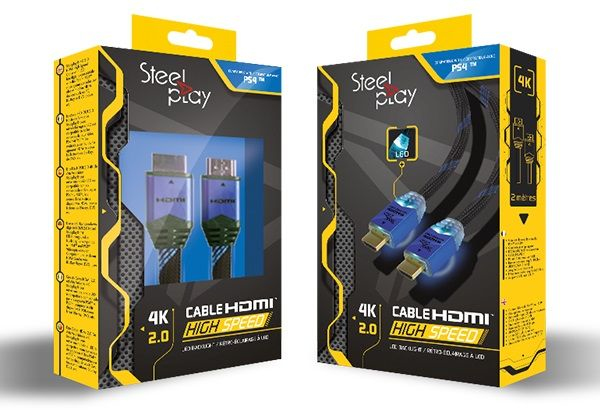 Steelplay JVAPS400039 HDMI-kabel 2 m HDMI Typ A (standard) Svart, Blå