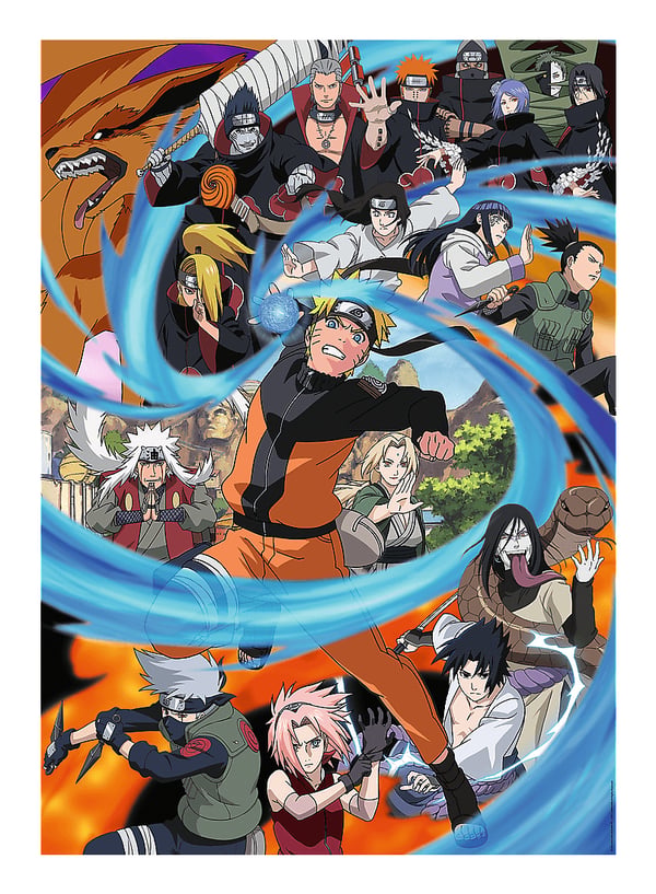 Trefl Premium Plus Quality 1000 Naruto Shippuden Puslespil 1000 stk Tegnefilm
