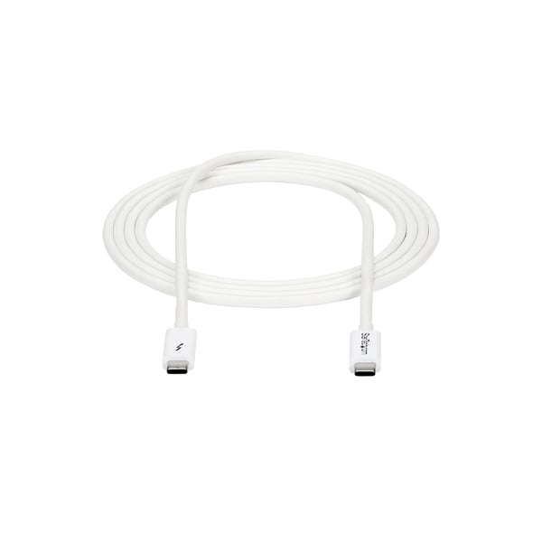 StarTech.com TBLT3MM2MW Thunderbolt kabel 2 m 20 Gbit/sek. Hvid