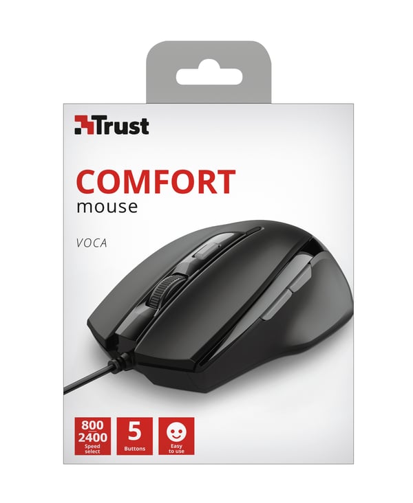 Trust Voca hiiri Office Oikeakätinen USB A-tyyppi Optinen 2400 DPI