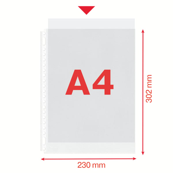 Esselte 56415 arkbeskytter 210 x 297 mm (A4) Polypropylen (PP), Genanvendt plast 100 stk