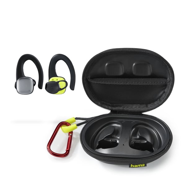 Hama Spirit Athletics Headset True Wireless Stereo (TWS) Ørekrog Sport Bluetooth Sort, Gul