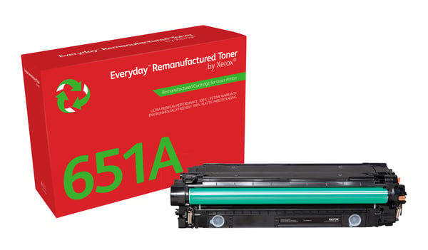 Everyday™ Svart Remanufactured Toner by Xerox compatible with HP 651A 650A 307A (CE340A/CE270A/CE740A), Standard kapacitet