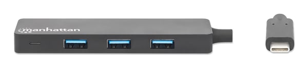 Manhattan 164924 kannettavien tietokoneiden telakka ja porttitoistin USB 3.2 Gen 1 (3.1 Gen 1) Type-C Musta