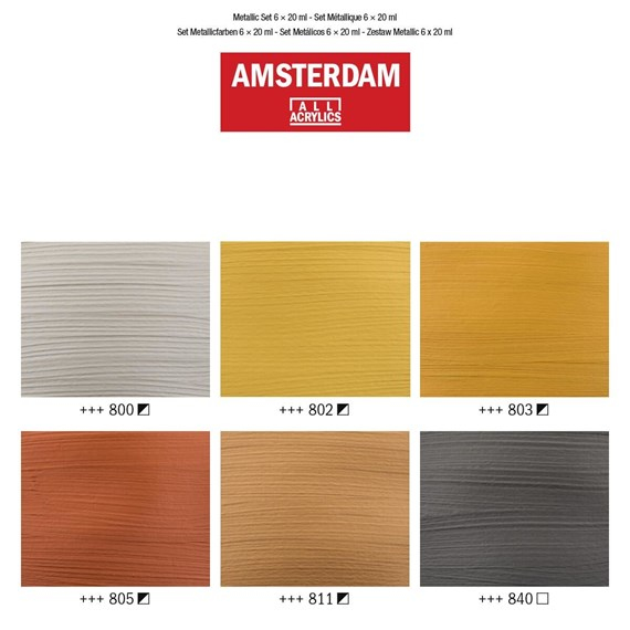 Amsterdam 17820501 hobbymaling Akrylmaling 6 stk