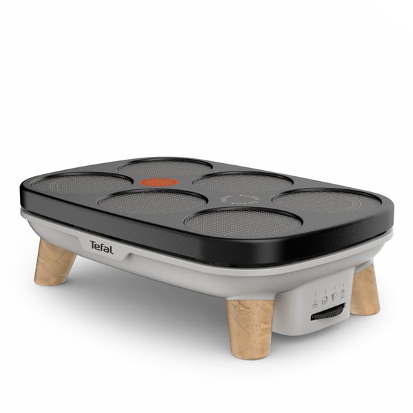 Tefal PY900D crêpe-pannu 6 kreppi(ä) 1100 W Musta, Harmaa, Puu