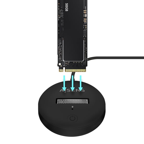 AISENS ASUC-M2D013-BK Hölje för lagringsenheter SSD-inkapsling Svart M.2