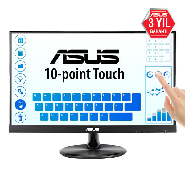 ASUS VT229H tietokoneen litteä näyttö 54,6 cm (21.5") 1920 x 1080 pikseliä Full HD LED Kosketusnäyttö Musta ASUS VT229H tietokoneen litteä näyttö 54,6 cm (21.5") 1920 x 1080 pikseliä Full HD LED Kosketusnäyttö Musta