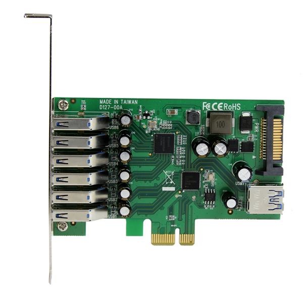 StarTech.com 7 Port PCI Express USB 3.0-kort - PCIe USB 3.0 (Super Speed)