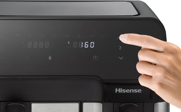 Hisense HAF2900D Kaksois 8,6 L Erillinen 1700 W Kuumakiertoilmakypsennin Musta