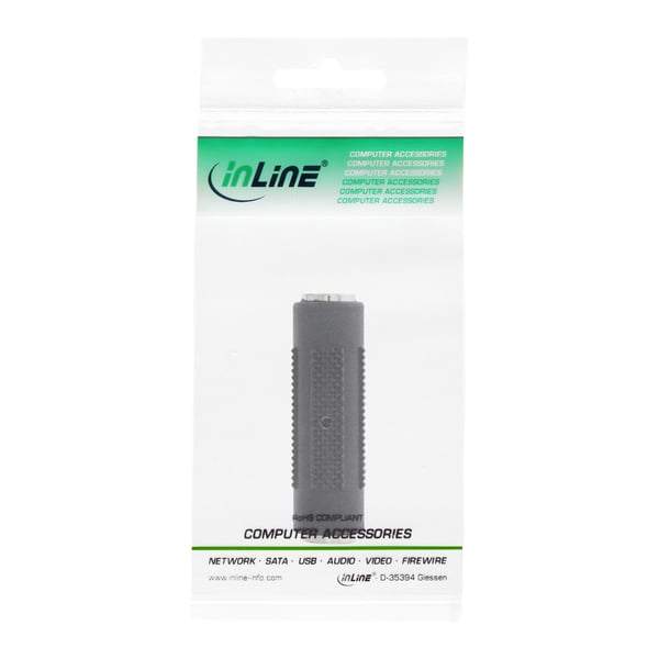 InLine 99306 kabel kønsskifter 3.5mm jack female 3.5mm Sort
