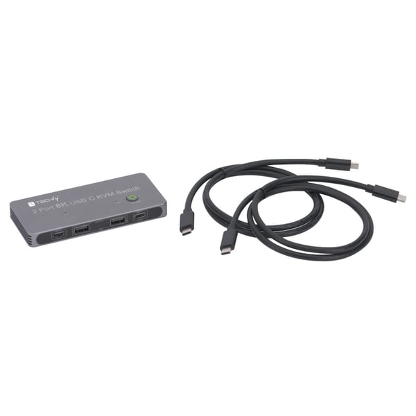 Techly IDATA KVM-DPC8K KVM-switchar Grå