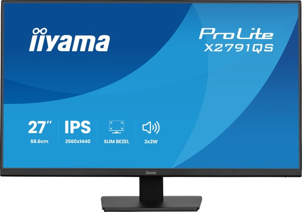 iiyama ProLite X2791QS-B1 tietokoneen litteä näyttö 68,6 cm (27") 2560 x 1440 pikseliä Quad HD LED Musta