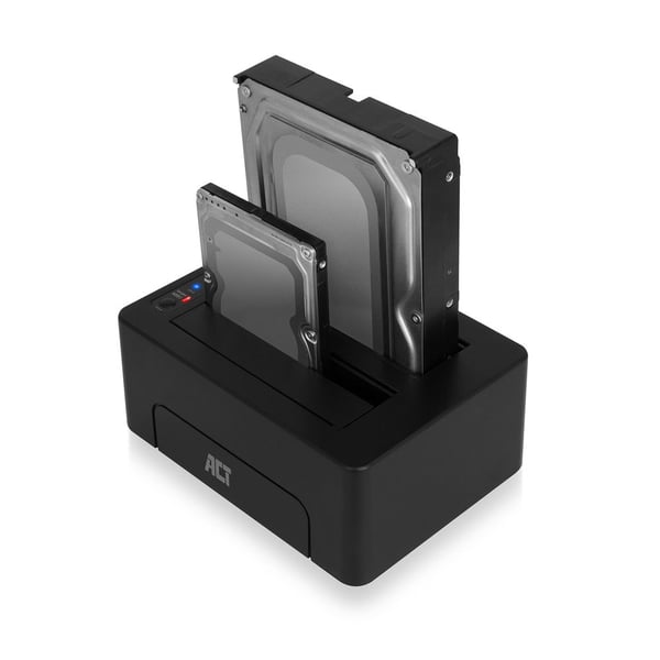 ACT AC1504 tallennusaseman telakointiasema USB 3.2 Gen 1 (3.1 Gen 1) Type-B Musta