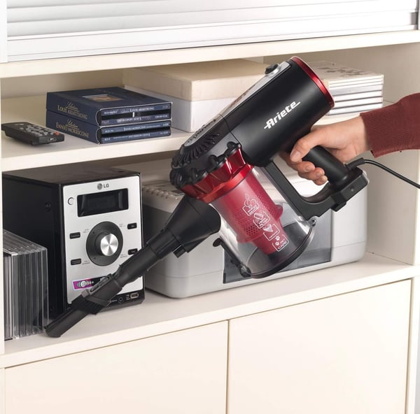 Ariete 2759/11 2-i-1 stangstøvsuger Vekselstrøm Dry HEPA Poseløs 600 W Sort, Rød