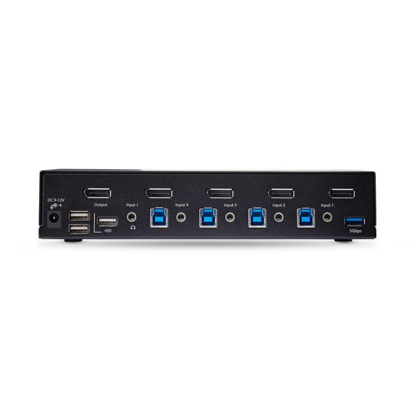 StarTech.com 4-portars DisplayPort 1.4 KVM-switch, 8K 60Hz / 4K 144Hz, 2x USB 3.0-portar, 4x USB 2.0-portar