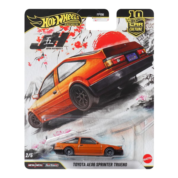 Hot Wheels Formgjuten Premium Car Culture-leksaksbil eller -lastbil i skala 1:64 (stilen kan variera)