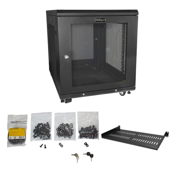 StarTech.com RK1233BKM palvelinteline 12U Itseseisova teline Musta