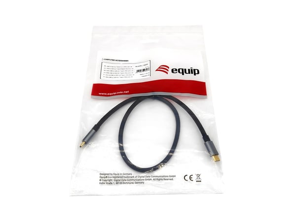 Equip 128353 USB-kabel USB 3.2 Gen 1 (3.1 Gen 1) 0,5 m USB C 10 Gbit/sek. 100 W Sort