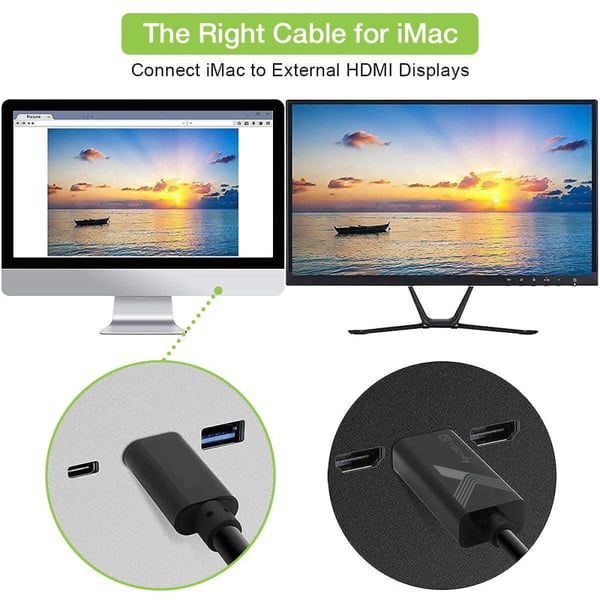 Techly IADAP USBC-HDMI2TY USB grafisk adapter 3840 x 2160 pixel Sort