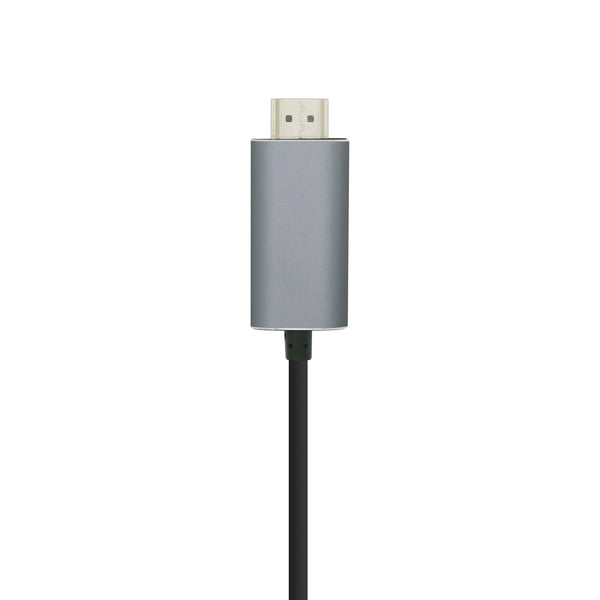 AISENS A109-0393 videokabeladapter 1,8 m HDMI Typ A (standard) USB Type-C Aluminium, Svart