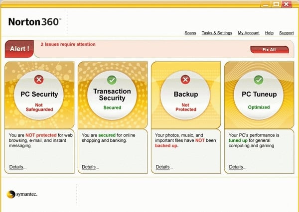 Norton 360 (EN) WinXP/Vista Kontorspaket 1 licens/-er Engelska