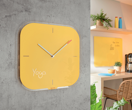 Leitz Cosy tyst väggklocka, glas