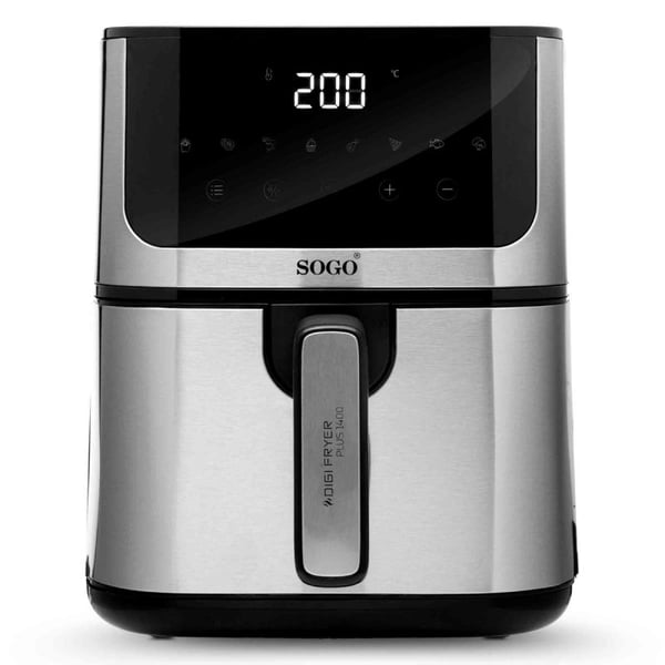 Sogo DIGIFRYER1400 Enkelt 5 L Enkeltstående 1400 W Varmluftsteger Sort, Rustfrit stål Sogo DIGIFRYER1400 Enkelt 5 L Enkeltstående 1400 W Varmluftsteger Sort, Rustfrit stål