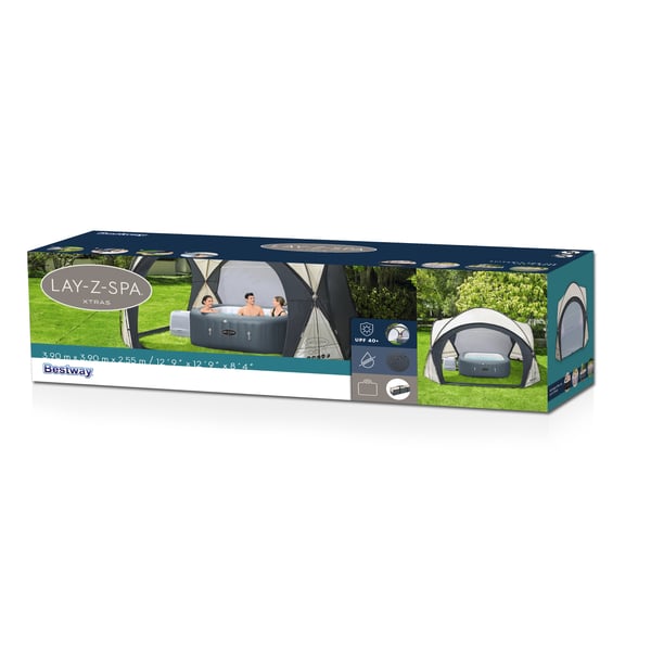 Bestway 60305 havetelt 3,9 x 3,9 m Sort, Grå Stof