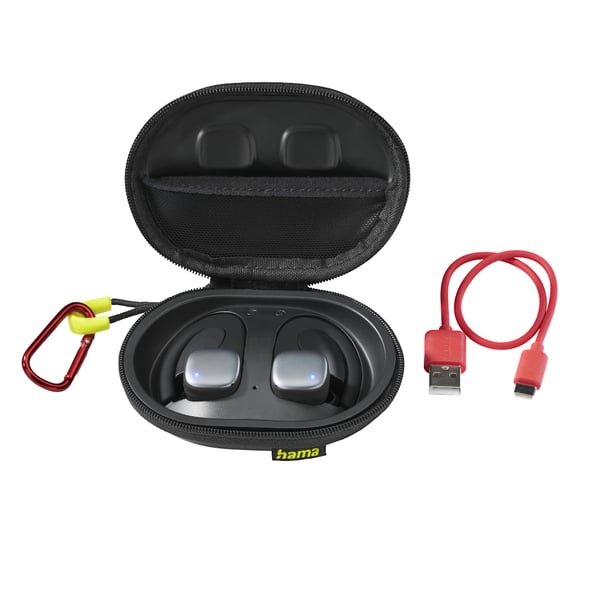 Hama Spirit Athletics Headset True Wireless Stereo (TWS) Ørekrog Sport Bluetooth Sort, Gul