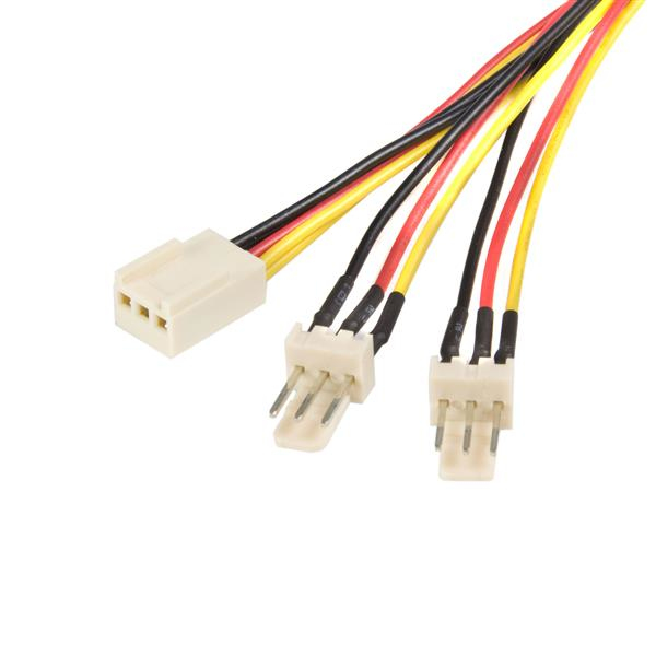 StarTech.com 30 cm TX3-blæsersplitterkabel - 3-benet blæserstrømkabel - Strømsplitter til blæser - 3