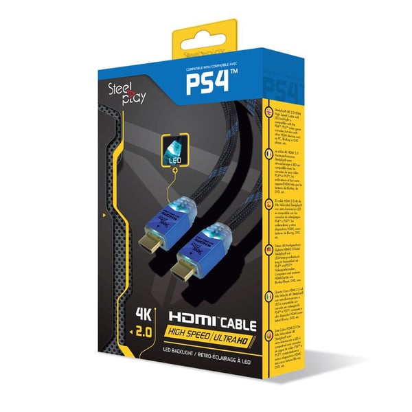 Steelplay JVAPS400039 HDMI-kabel 2 m HDMI Typ A (standard) Svart, Blå
