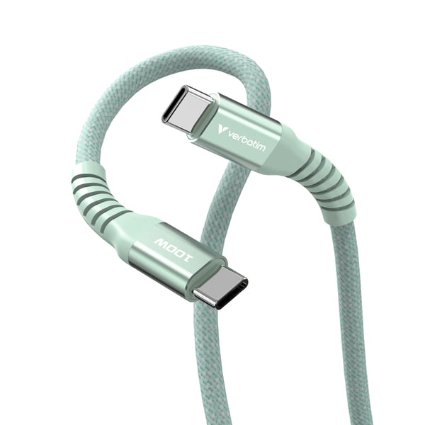 Verbatim 31855 USB-kablar USB 2.0 1,2 m USB C 0,48 Gbit/s 100 W Grön