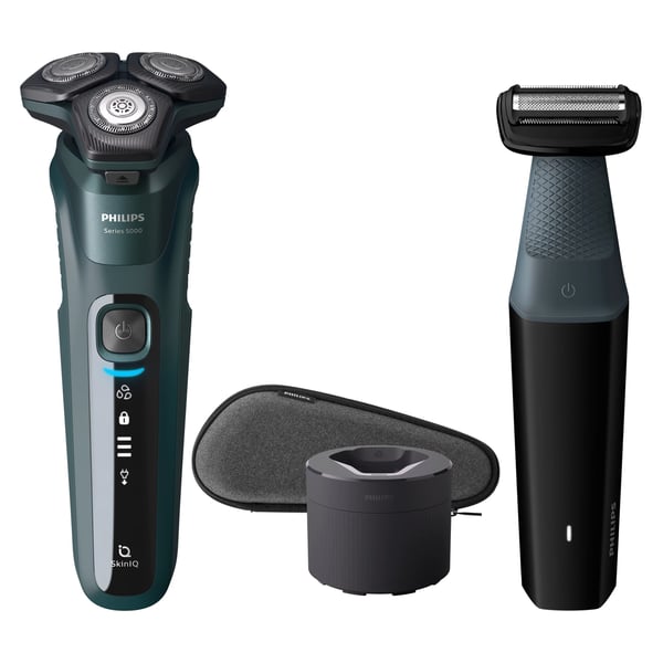 Philips SHAVER Series 5000 S5584/57 barbermaskine til ham Rotations shaver Trimmer Grøn, Grå