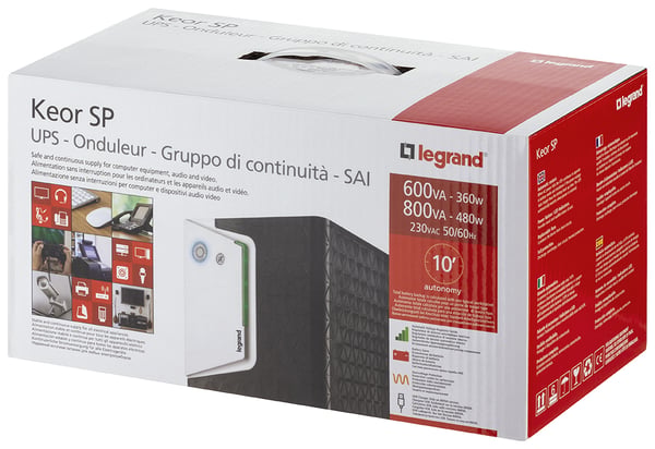 Legrand Keor ASI SP 1500 GR UPS-enhed Interaktivt indgangsstik 1,5 kVA 900 W 4 AC stikkontakt(er)