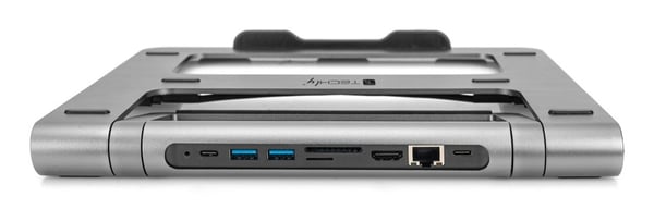 Techly ICA-NTB-DOCK91 Langallinen USB 3.2 Gen 1 (3.1 Gen 1) Type-C Hopea