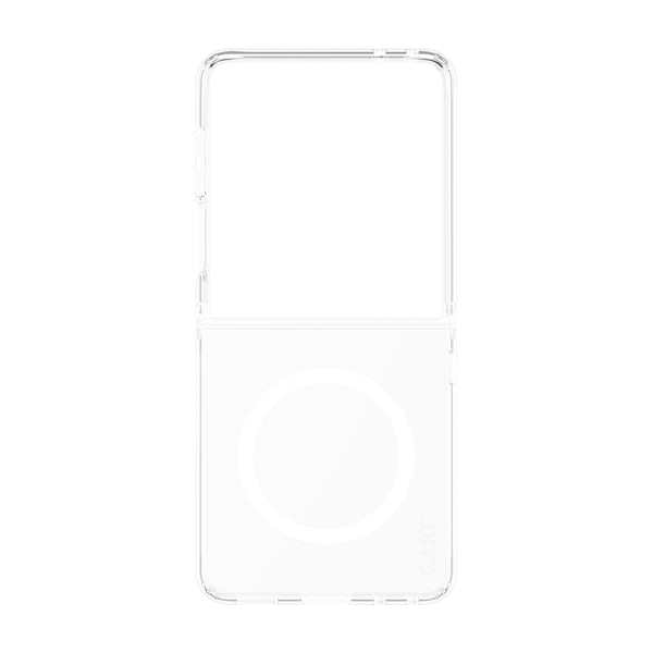 PanzerGlass CARE™ by ® Urban Combat Case Transparent w. White Qi Samsung Galaxy Z Flip7 | Z Flip8 mobiltelefonfodral Mobilskal