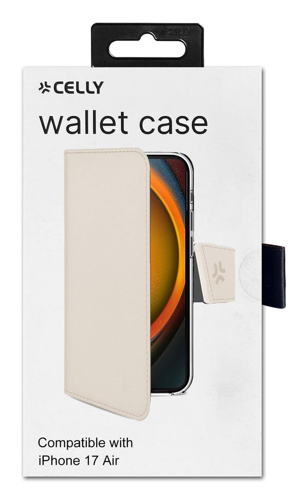 Celly WALLY mobiltelefon etui 16,5 cm (6.5") Tegnebogsetui Sand